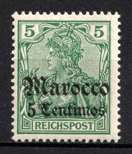 1905 5c German Offices in Morocco, Germany (Mi. 20, CV $30, MNH)