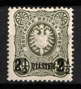 1891 2.5pia German Offices in Turkey, Germany (Mi. 5 Na, Reprint, Signed, CV $60)