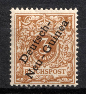 1898 3pf New Guinea, German Colonies, Germany (Mi. 1 b, Light Ochre-Brown Color, Signed, CV $140 MNH)