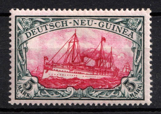 1901 5m New Guinea, German Colonies, Kaiser’s Yacht, Germany (Mi. 19, CV $220)