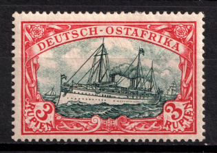 1901 3r East Africa, German Colonies, Kaiser’s Yacht, Germany (Mi. 21, CV $180)