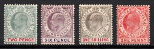 1904-11 Gibraltar, British Colonies (SG 58a, 60a, 61a, 67, CV $160)