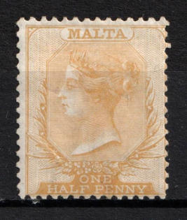 1863 1/2p Malta, British Colonies (SG 4, CV $180)