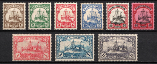1905-19 Kiauchau, German Colonies, Kaiser’s Yacht, Germany (Mi. 28 - 36, CV $50)