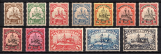 1901 Marshall Islands, German Colonies, Kaiser’s Yacht, Germany (Mi. 13 - 24, CV $40)