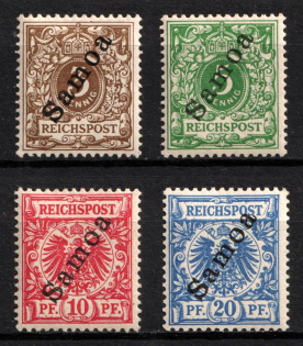 1900 Samoa, German Colonies, Germany (Mi. 1 - 4, CV $70)