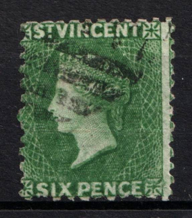 1868 St. Vincent, British Colonies (SG 7, Used, CV $100)