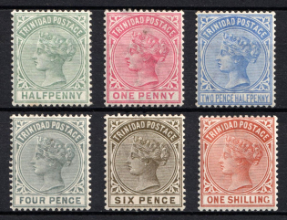 1883-84 Trinidad, British Colonies (SG 106 - 112, CV $130)