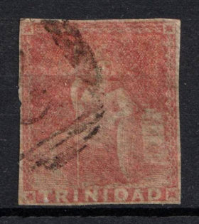 1857 Trinidad, British Colonies (SG 12, Used, CV $100)