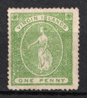 1868 1p British Virgin Islands, British Colonies (SG 12, CV $120)