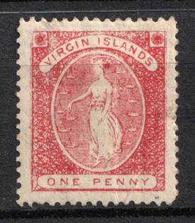 1883 1p British Virgin Islands, British Colonies (SG 29, CV $80)