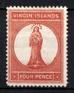 1887 4p British Virgin Islands, British Colonies (SG 37, CV $60)