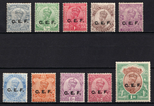 1914-22 India, British Colonies, China Expeditionary Force (SG C23 - C29, C32 - C34, CV $430)