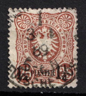1884 1.25pia German Offices in Turkey, Germany (Mi. 4, Used, CV $360)