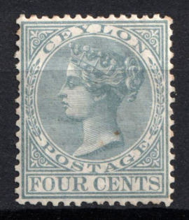 1872 - 1880 Ceylon, British Colonies (SG 122, CV $80)