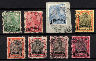 1900-04 German Offices in Turkey, Germany (Mi. 12 - 19, Used, CV $70)