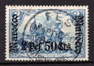 1905 2p 50c German Offices in Morocco, Germany (Mi. 31 A, Used, Signed, CV $220)