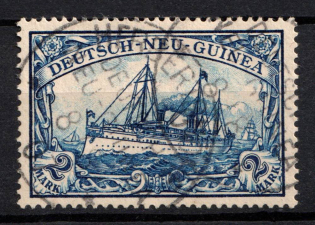 1901 2m New Guinea, German Colonies, Kaiser’s Yacht, Germany (Mi. 17, Used, Signed, CV $110)