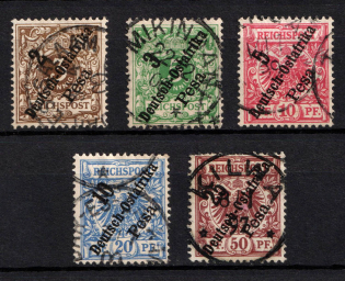 1896-99 East Africa, German Colonies, Germany (Mi. 6 - 10, Full Set, Used, CV $70)
