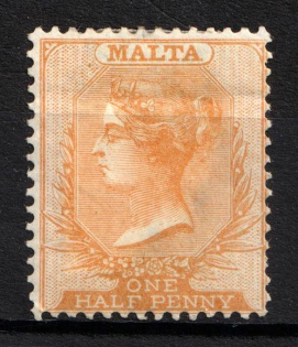 1880 1/2p Malta, British Colonies (SG 12, CV $420)