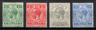 1921-22 Malta, British Colonies (SG 98 - 101, CV $50)