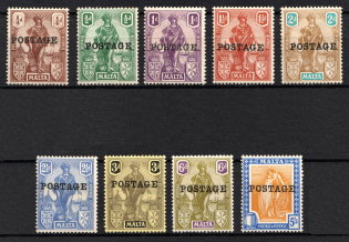 1926 Malta, British Colonies (SG 143 - 151, 155, CV $30)