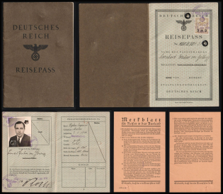 1939 (10 Jan) Third Reich WWII Fascist Propaganda, Passport