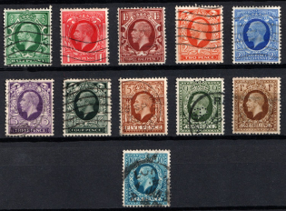 1924 - 1926 Great Britain (SG 418 - 425, 427 - 429, Used, CV $90)