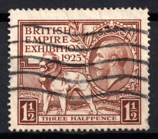 1925 1.5d Great Britain (SG 433, Used, CV $100)