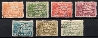 1925 New Guinea, British Colonies (SG 125 - 129, 132, Used, CV $110)