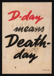 'D-day Means Death-day', Germany, Propaganda Leaflet
