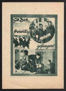 WWII USSR Soviet Propaganda Leaflet for German Army in Russia