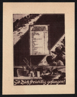 WWII USSR Soviet Propaganda Leaflet for German Army in Russia