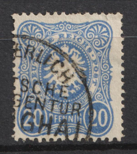 1886-1901 20pf German Offices in China, Germany, Forerunner (Mi. V 42, Shanghai Postmark, CV $60)