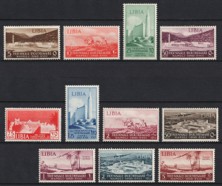 1940 Libya, Italian Colonies (SG 112 - 122, Full Set, CV $20)