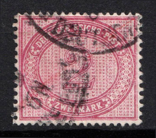 1875-99 2m German Offices in Turkey, Germany, Forerunner (Mi. V 37 f, Reddish-Carmine Color, Used, Signed, CV $240)