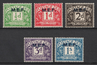 1942 British Occupation of Italian Colonies (SG MD1 - MD5, Full Set, MNH)