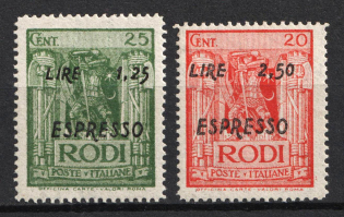 1944 Rhodes, Aegean Islands, German-Italian Administration (Mi. 213 - 214, Full Set)
