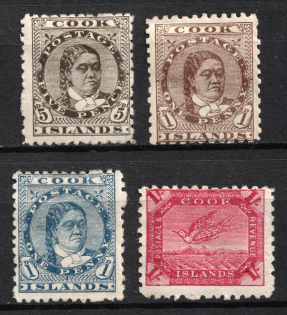 1893-1900 Cook Islands, British Protectorate (SG 9, 13, 20, CV $185)