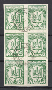1918 Ukraine Cancellation Novobelitsa Mogilev 40 Шагів