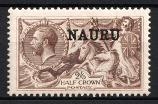 1919 2/6sh Nauru, British Colonies (SG 25, Pale Brown, CV $125)