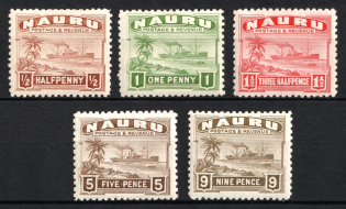 1937-48 Nauru, British Colonies (SG 26B - 28B, 33B, 35B, CV $55)