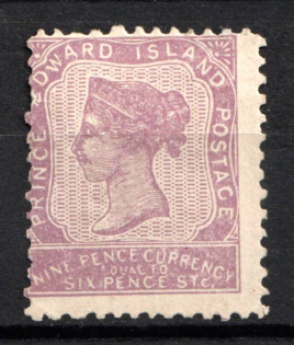 1869 9d Prince Edward Island, Canada, British Colonies (SG 8, Yellowish Paper, Perf 11.75, CV $240)
