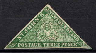 1860 3d Newfoundland, Canada, British Colonies (SG 11, CV $170)