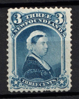 1873 3c Newfoundland, Canada, British Colonies (SG 37, CV $420)