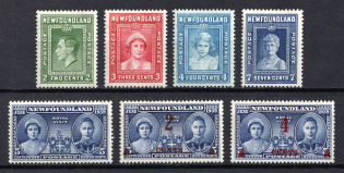 1938-39 Newfoundland, Canada, British Colonies (SG 268 - 274, Full Sets, CV $40)