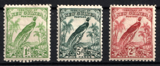 1932 New Guinea, British Colonies (SG 177, 182, 186, CV $35)