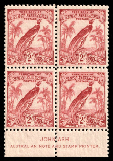 1932 New Guinea, British Colonies (SG 186, Sheet Inscription, CV $45, MNH)