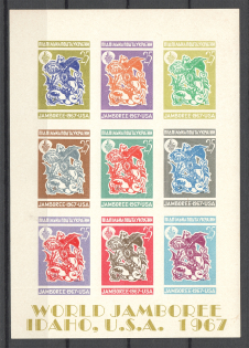 1967 Idaho World Jamboree Underground Block Sheet (MNH)