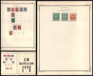 XX ct. Antigua, British Colonies Collection on pages